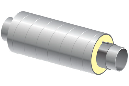 Трубы и соединительные детали стальные с наружным АКП теплогидроизолированные ППУ с системой путевого электрообогрева